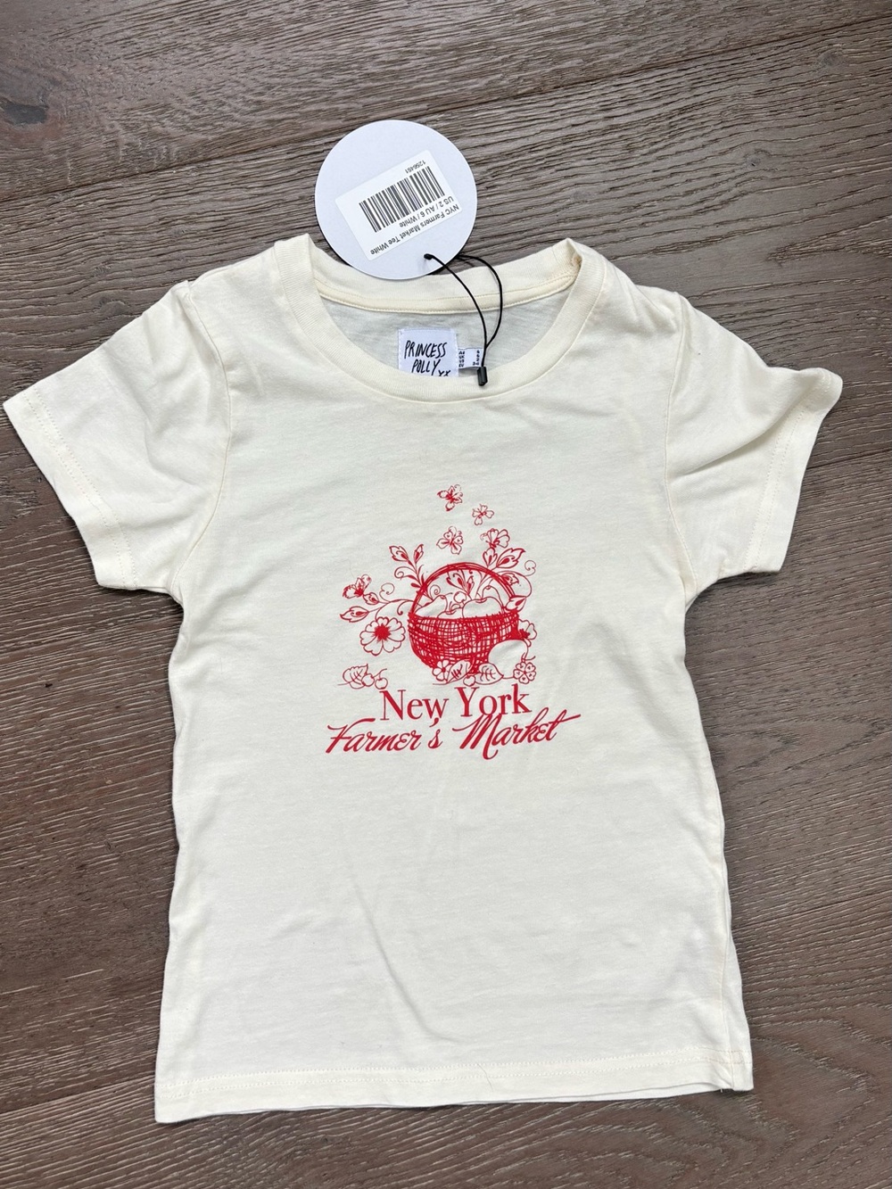 Princess Polly Cream "New York Farmer's Market" Graphic Tee
